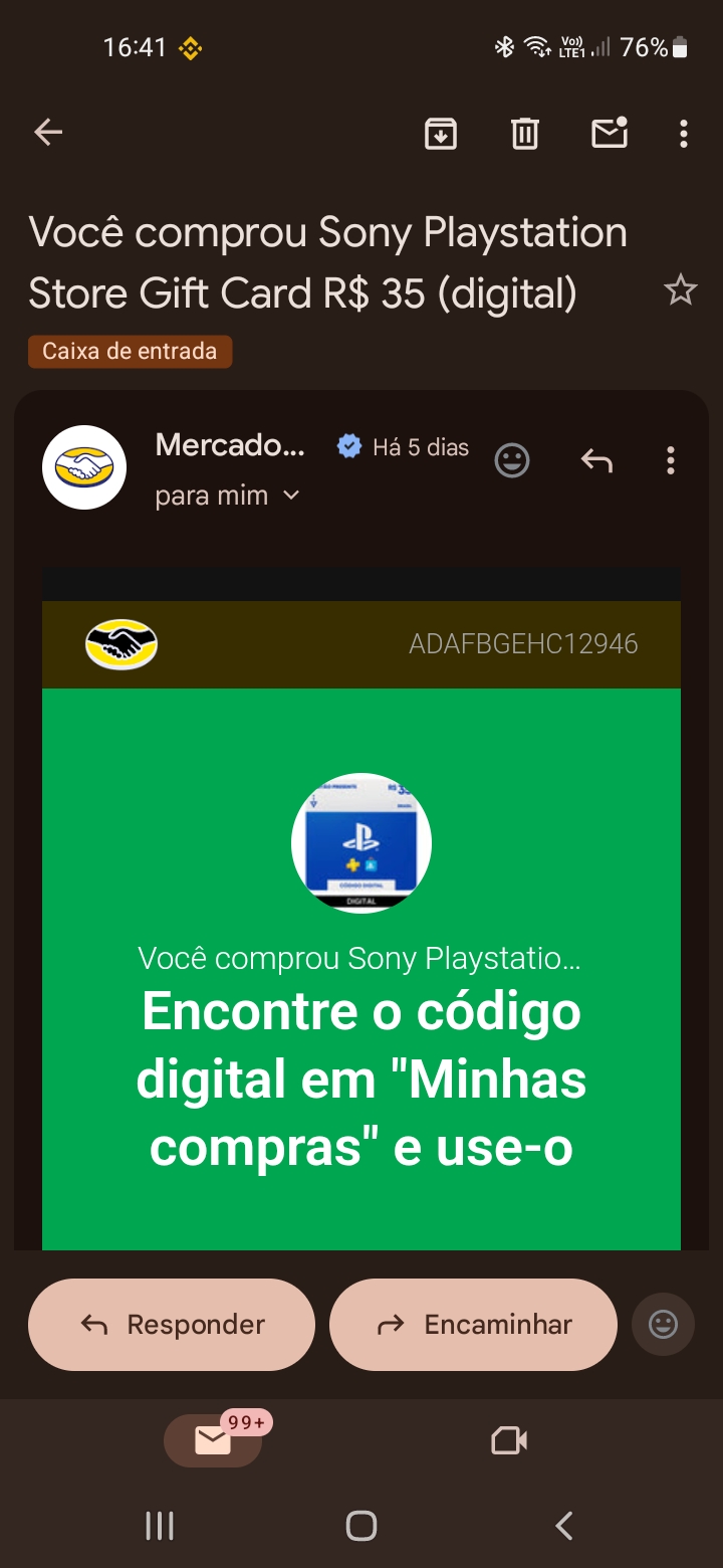 Gift Card PSN Brasil R$35 Entrega Automática