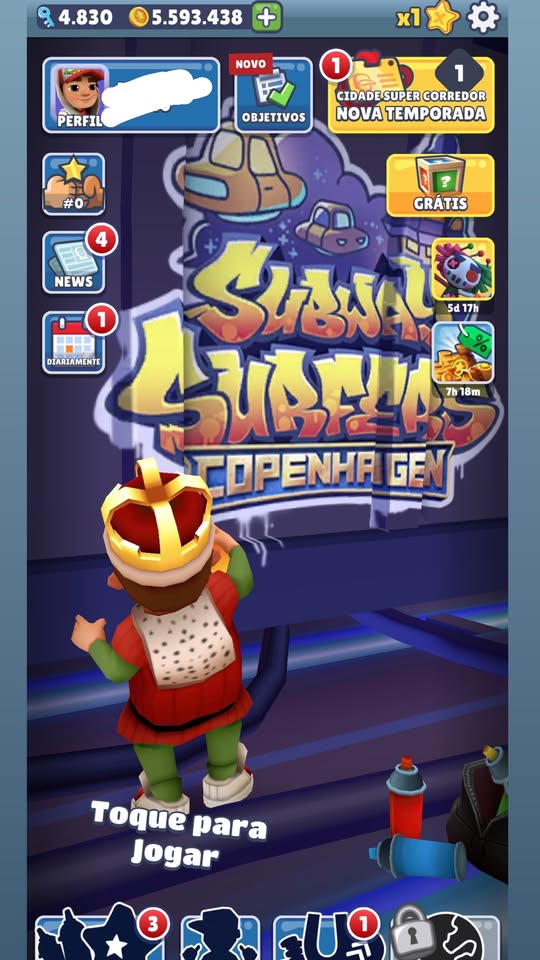 Contas Subway Surfers 5mil chaves