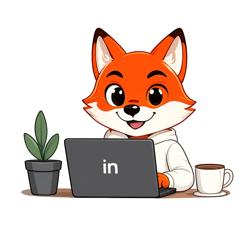 Mascote Intranity trabalhando