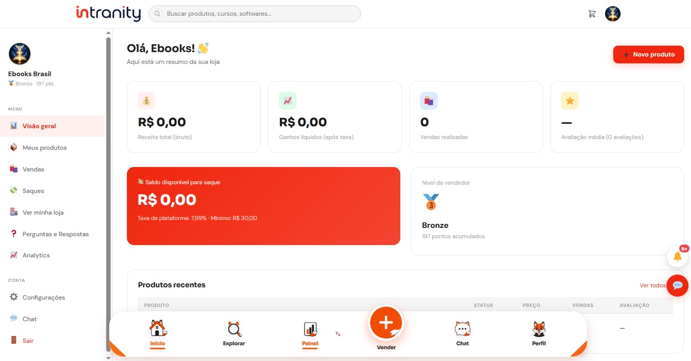 Exemplo de página de produto digital com descrição completa