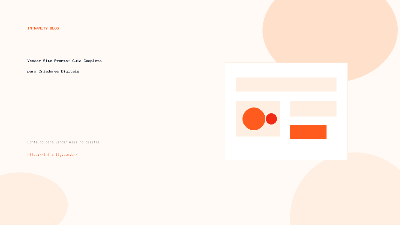 Criador digital vendendo site pronto em marketplace online