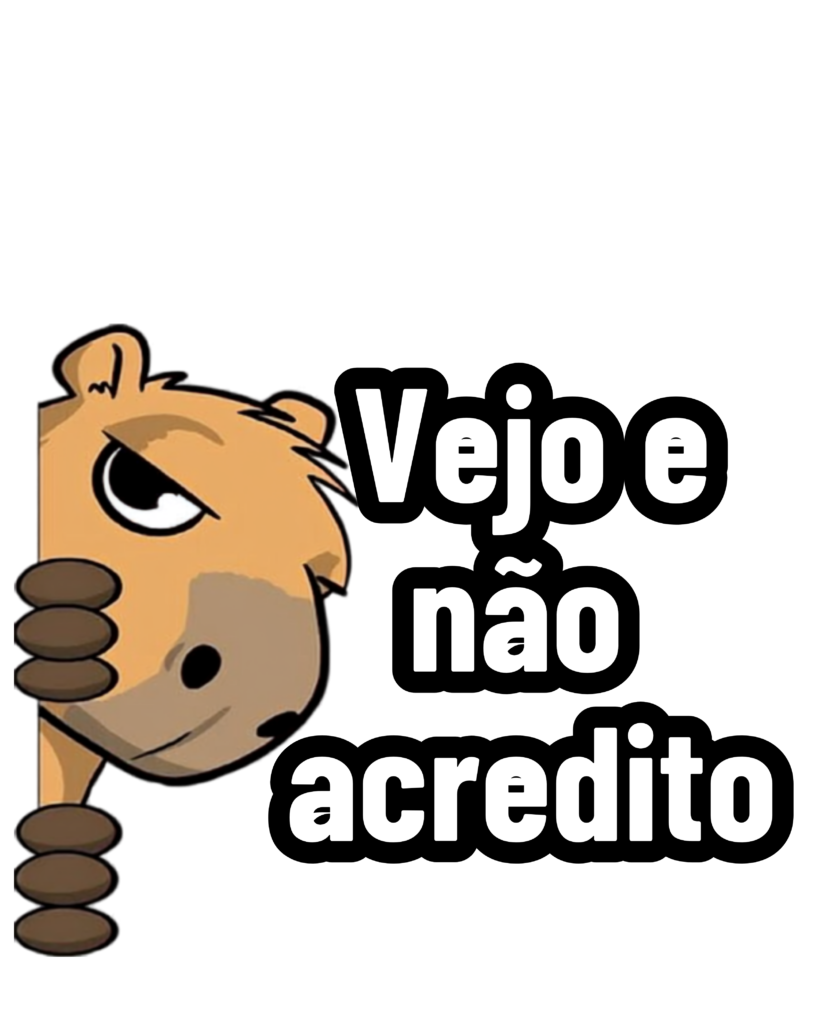 Figurinha CAPIVARA (Vejo e não acredito)
