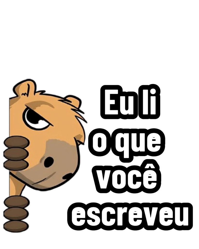 Figurinha CAPIVARA (Eu li o que você escreveu)