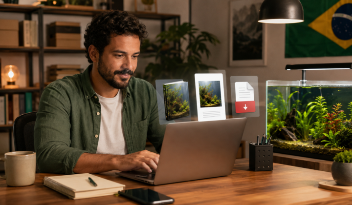 Como criar ebook de aquário plantado low tech para iniciantes e vender online
