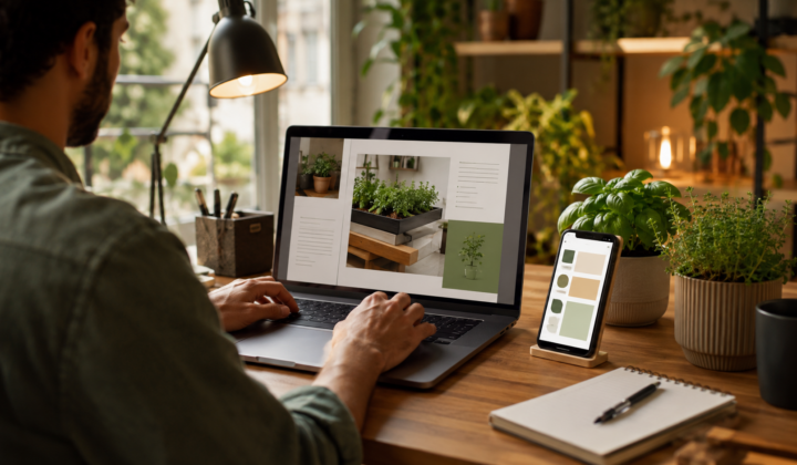 Como montar PDF de horta em apartamento pequeno para vender online