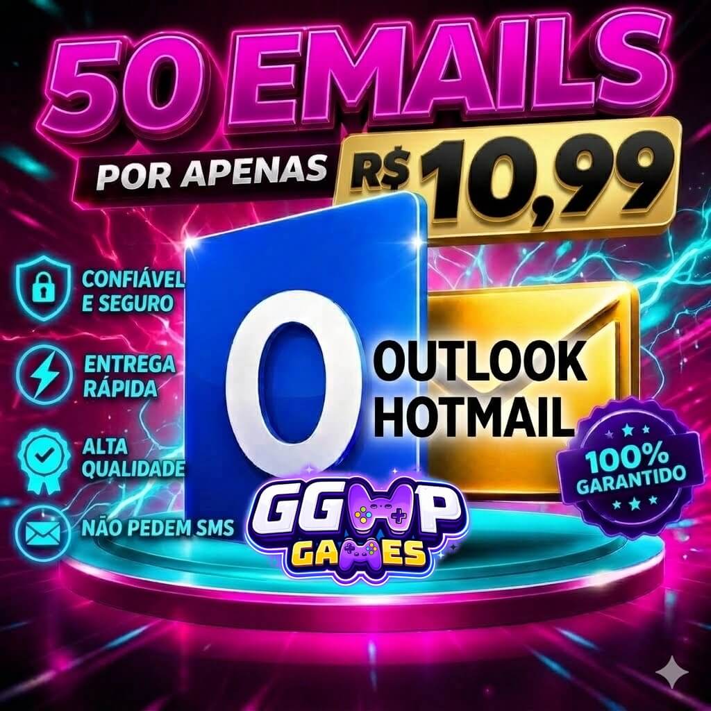 50 Contas Outlook/Hotmail