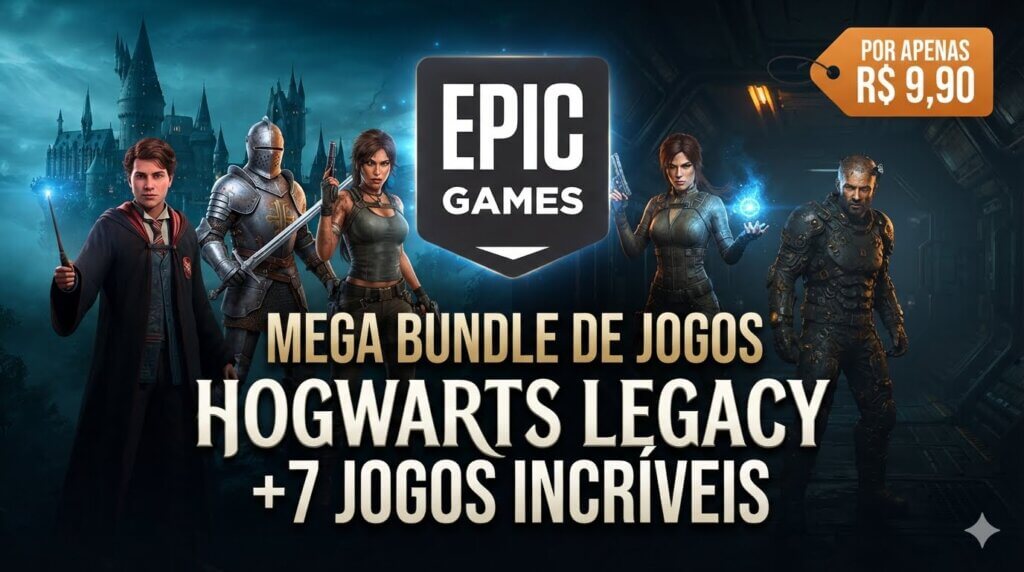 CONTA EPIC GAMES COM HOGWARTS LEGACY E CHIVALRY 2 + 6 JOGOS!