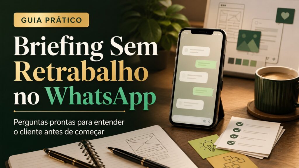 Briefing Sem Retrabalho no WhatsApp: Perguntas Prontas para Prestadores Criativos
