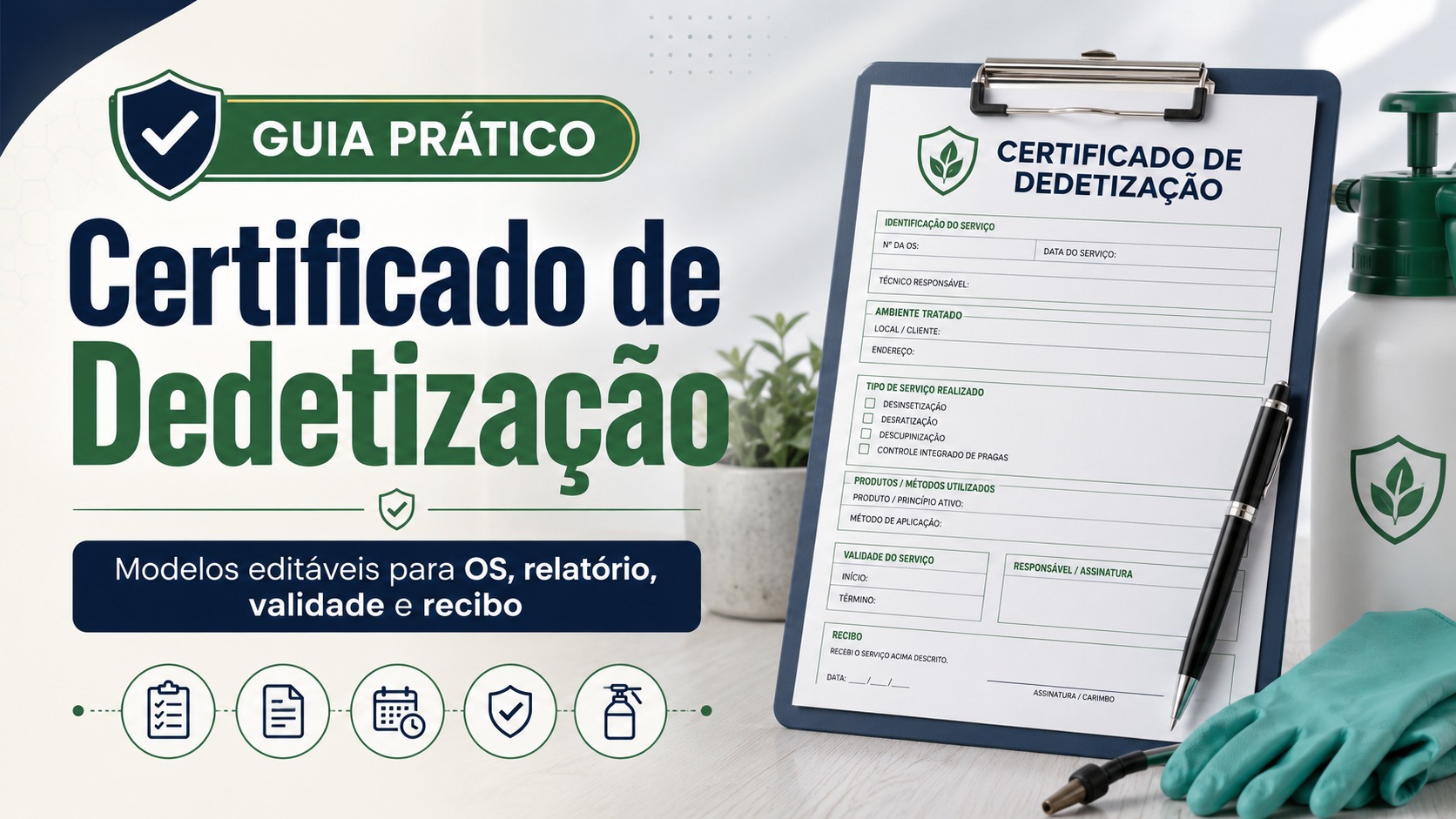 Certificado de Dedetização com Ordem de Serviço