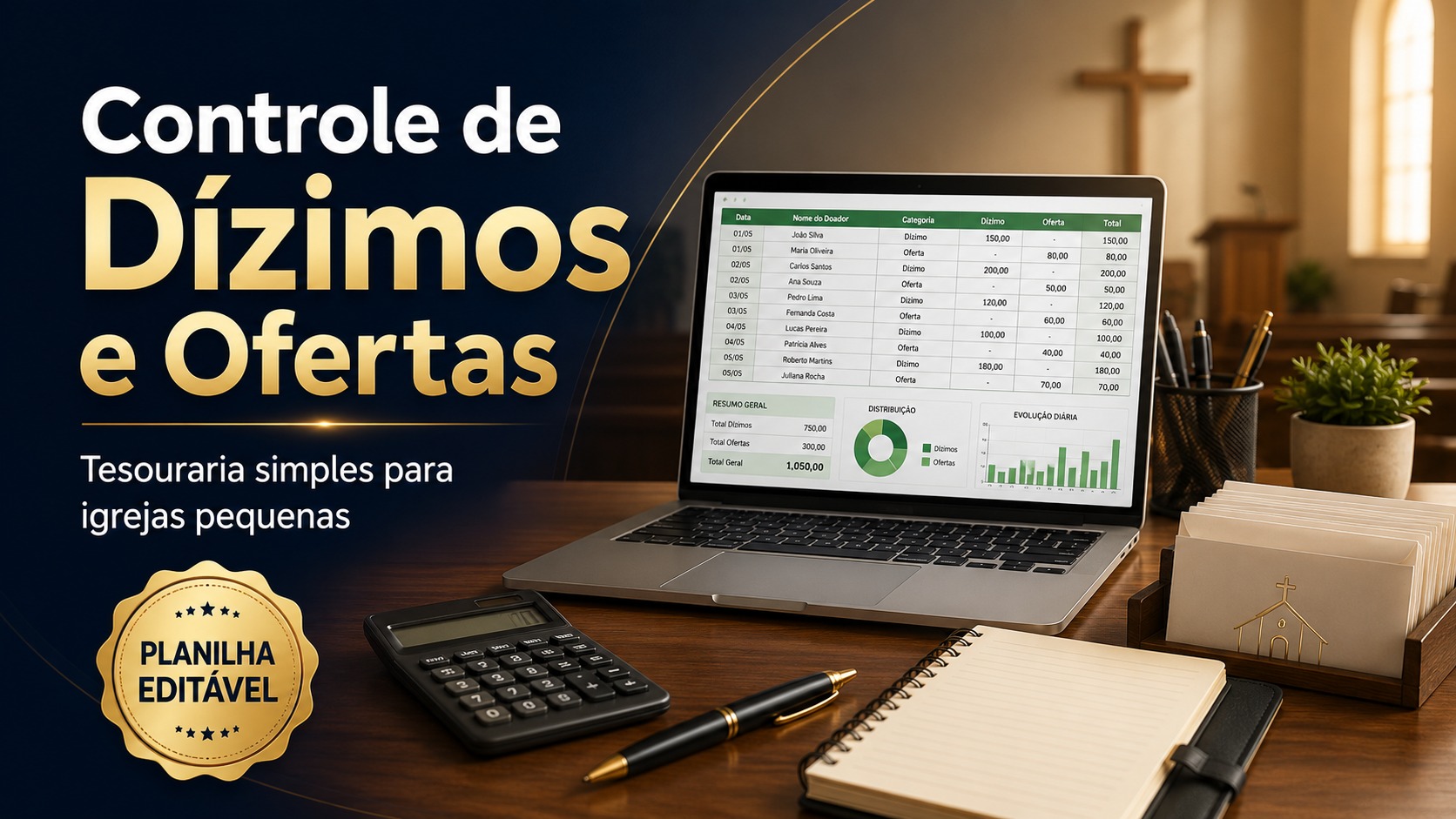 Controle de Dízimos e Ofertas para Igreja