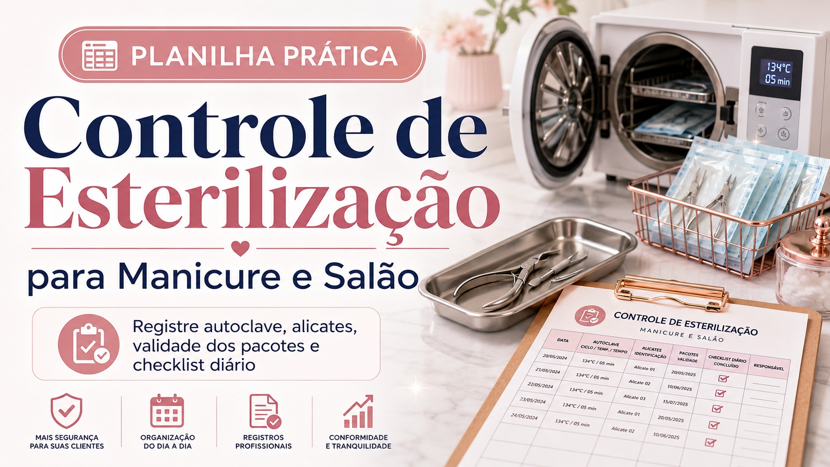 Controle de Esterilização para Manicure e Salão