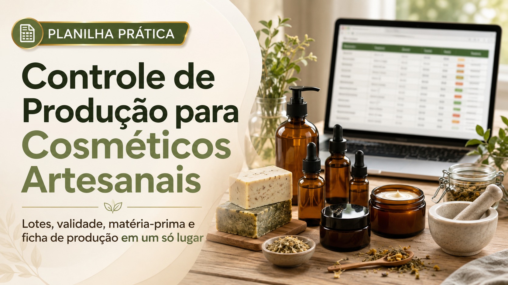 Controle de Produção para Cosméticos Artesanais