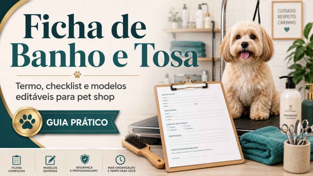 Ficha de Banho e Tosa com Termo de Responsabilidade
