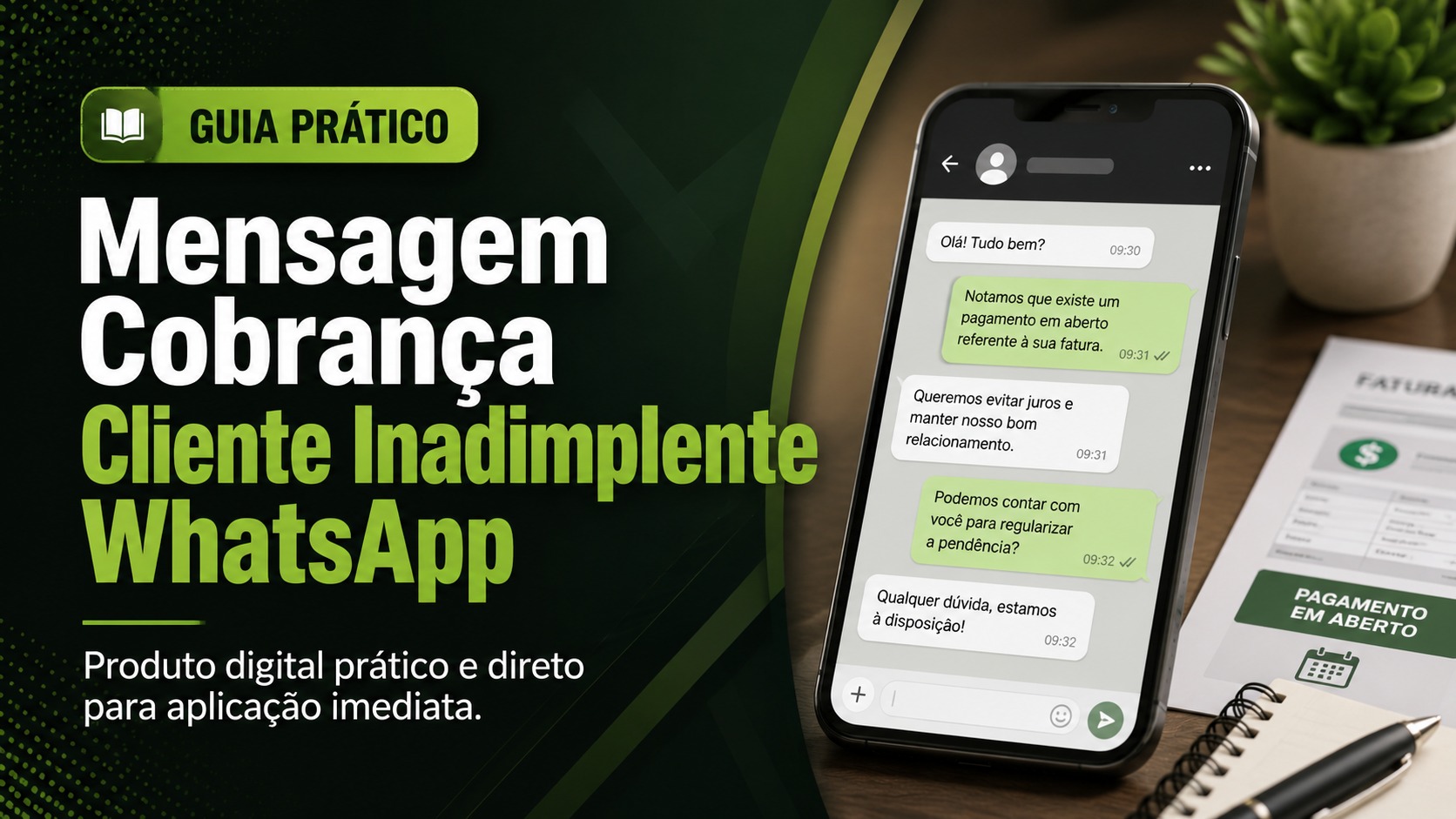 Mensagem Cobrança Cliente Inadimplente WhatsApp