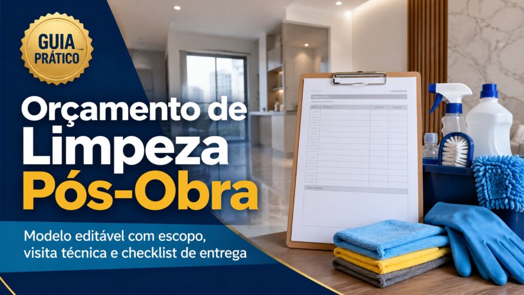 Orçamento de Limpeza Pós-Obra Editável