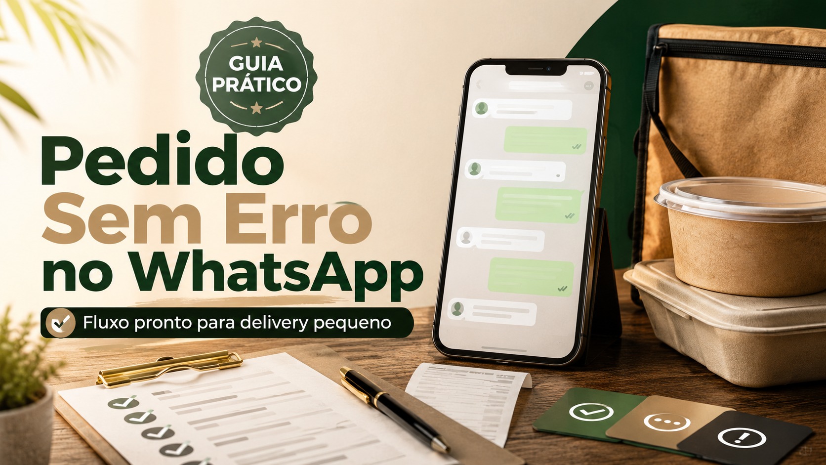 Pedido Sem Erro no WhatsApp: Fluxo Pronto para Delivery Pequeno