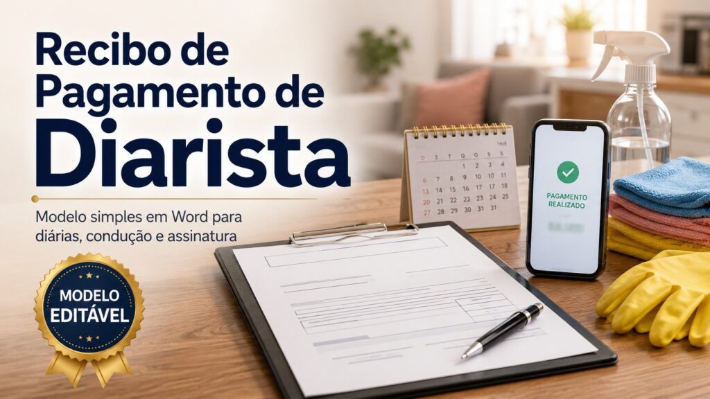 Recibo de Pagamento de Diarista Autônoma